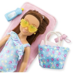 Coffret Zoé a la plage COROLLE GIRLS - poupée mannequin - 5 accessoires - 28 cm - Des 4 ans