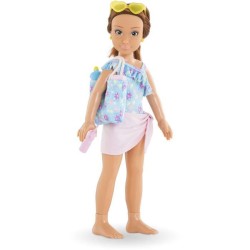 Coffret Zoé a la plage COROLLE GIRLS - poupée mannequin - 5 accessoires - 28 cm - Des 4 ans