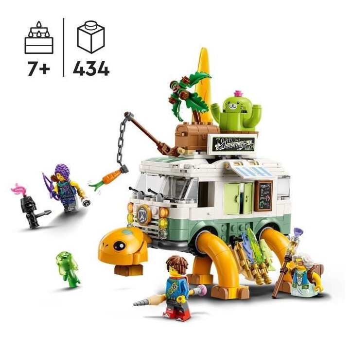 LEGO DREAMZzz 71456 Le Van Tortue de Mme Castillo, Jouet de Camping-Ca