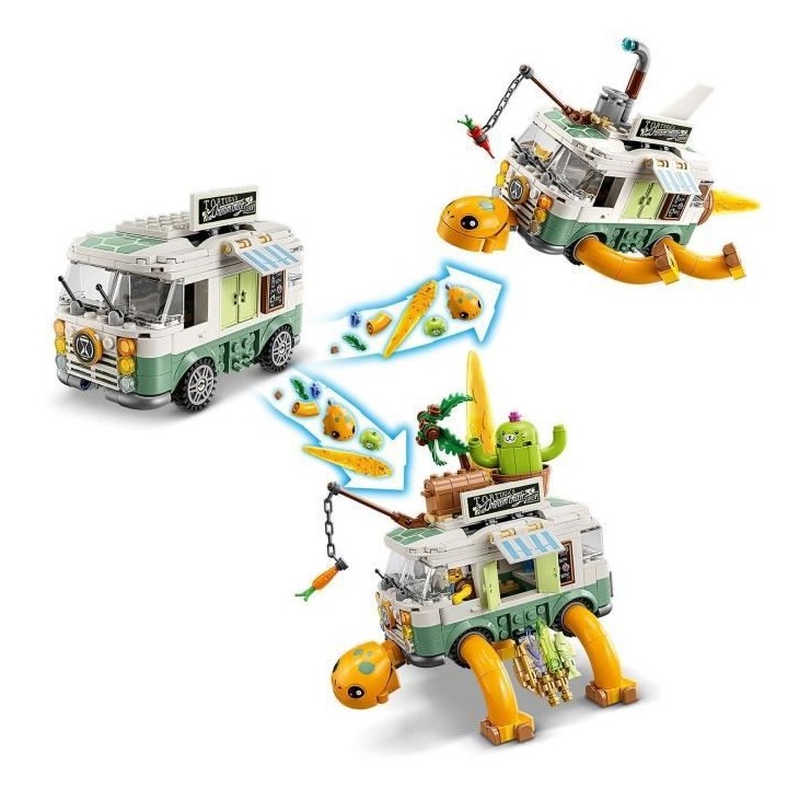 LEGO DREAMZzz 71456 Le Van Tortue de Mme Castillo, Jouet de Camping-Ca