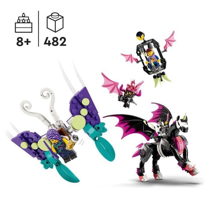LEGO DREAMZzz 71457 Pégase, le Cheval Volant, Jouet 2-en-1, avec Le R