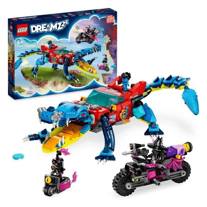 LEGO DREAMZzz 71458 La Voiture Crocodile, Jouet de Voiture 2-en-1, un
