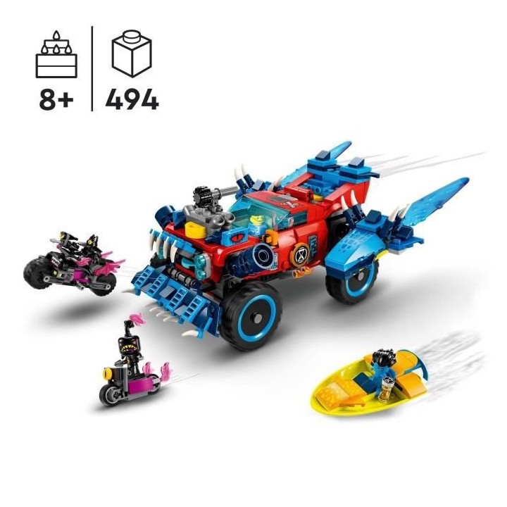 LEGO DREAMZzz 71458 La Voiture Crocodile, Jouet de Voiture 2-en-1, un