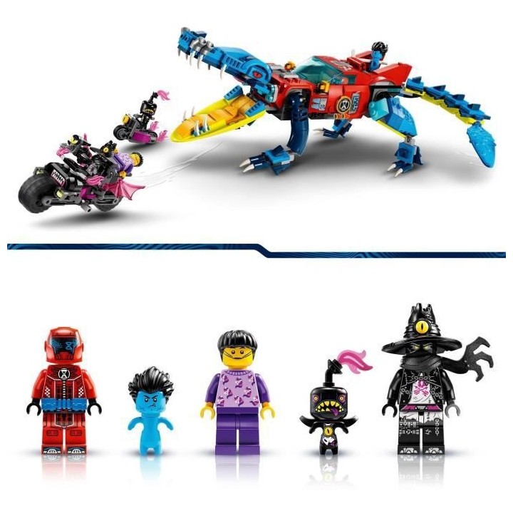 LEGO DREAMZzz 71458 La Voiture Crocodile, Jouet de Voiture 2-en-1, un