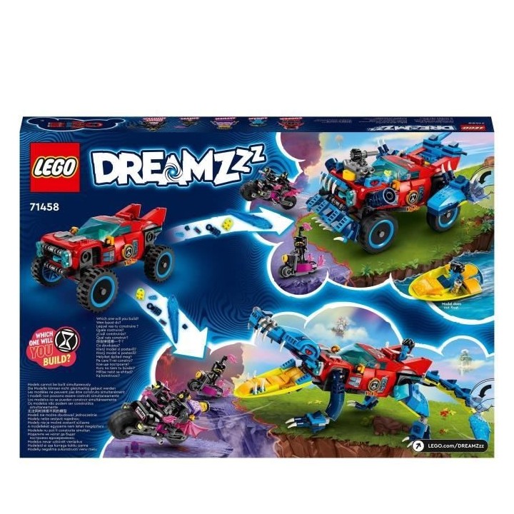LEGO DREAMZzz 71458 La Voiture Crocodile, Jouet de Voiture 2-en-1, un