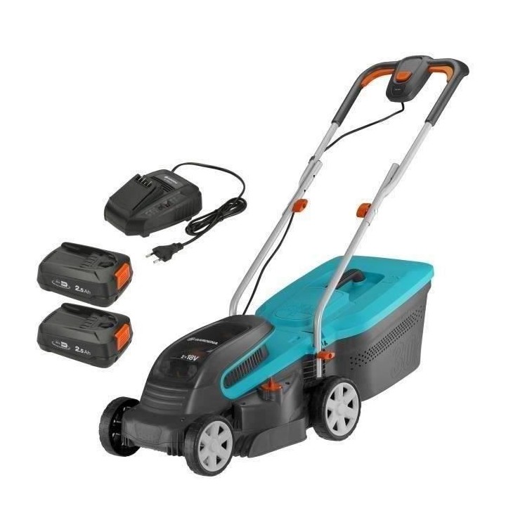 Tondeuse sans fil GARDENA PowerMax 32/36V P4A - 32 cm + 2 batteries 18