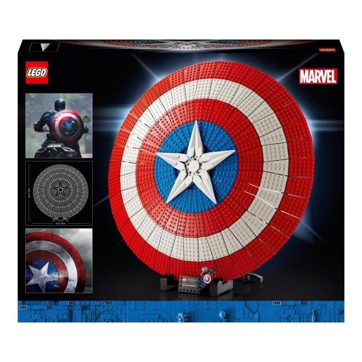 LEGO Marvel 76262 Le Bouclier de Captain America, Maquette Avengers po