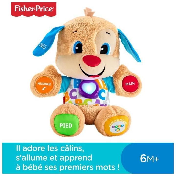 Fisher-Price - Nouveau Puppy Interactif - Peluche interactive - 6 mois