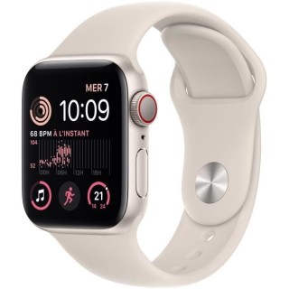 Apple Watch SE GPS (2e génération) + Cellular - 40mm - Boîtier Star
