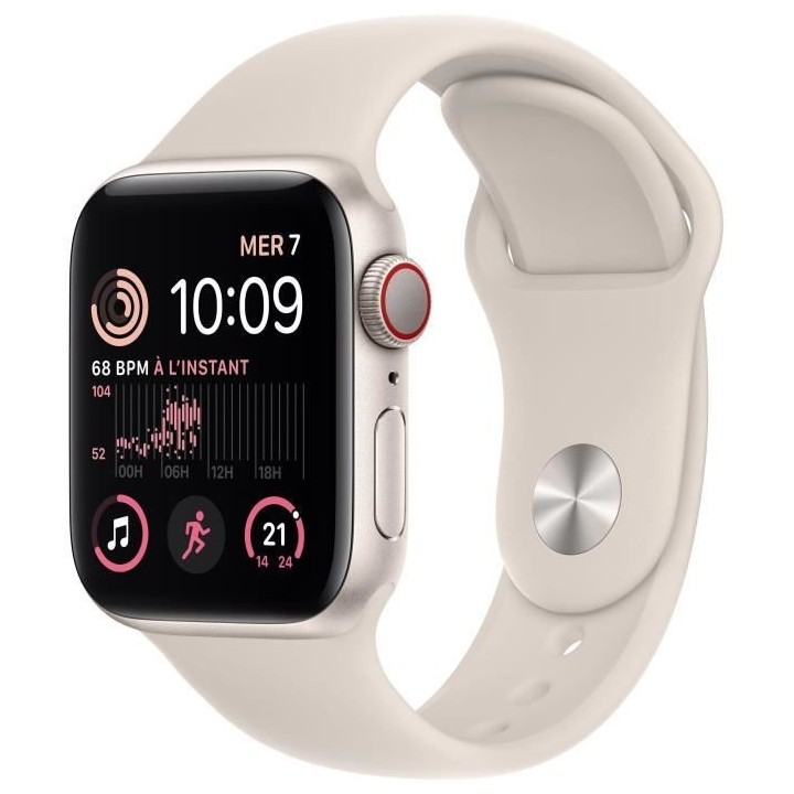Apple Watch SE GPS (2e génération) + Cellular - 40mm - Boîtier Star