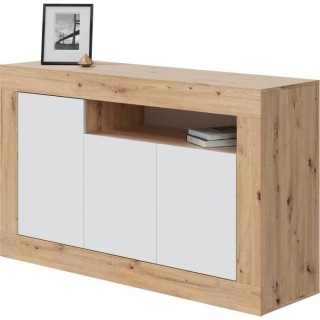 Buffet BALTIK - Mélaminé 3 portes + 1 niche de rangement - L 144 x P