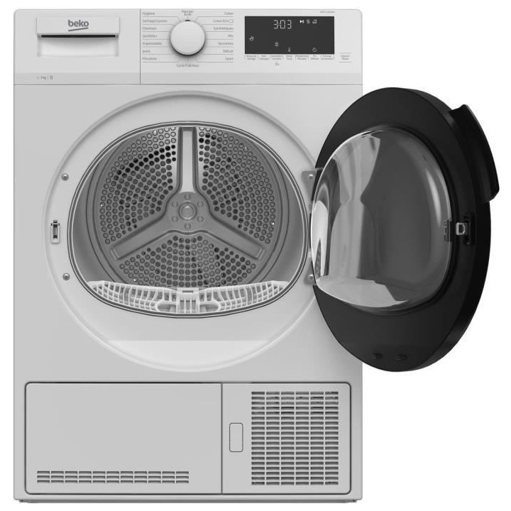 Seche-linge a condensation BEKO DCB7114GA0W - 7 kg - Classe B - Tambou