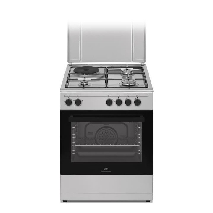 Cuisiniere mixte CONTINENTAL EDISON CECM60FCS - 3 feux gaz + 1 électr