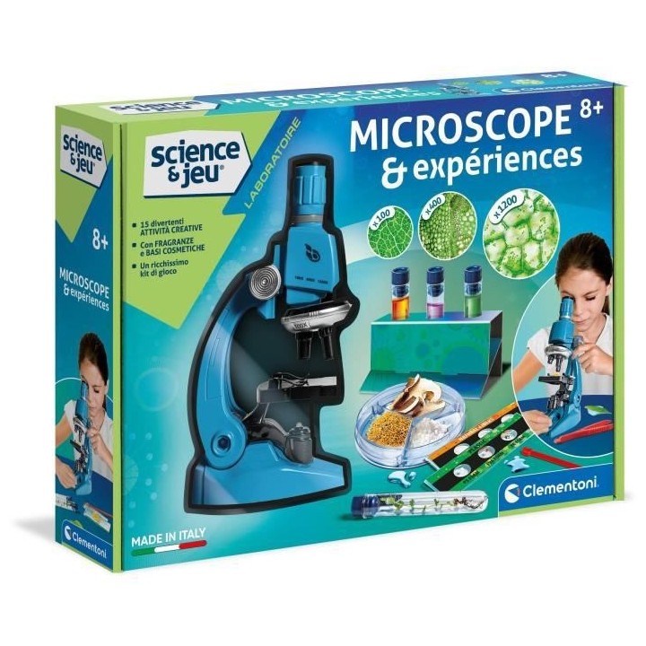 Clementoni - Sciences et Jeu - Super Microscope Professionnel - 8 ans