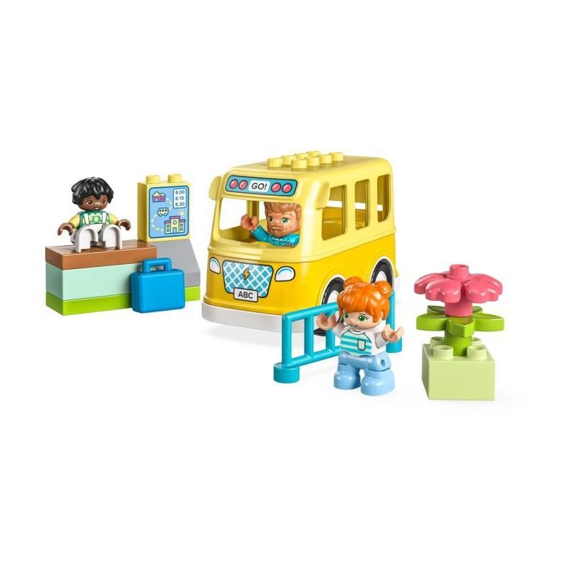 LEGO DUPLO 10988 Le Voyage en Bus, Jouet Éducatif pour Développer la Motricité Fine, Enfants 2 Ans