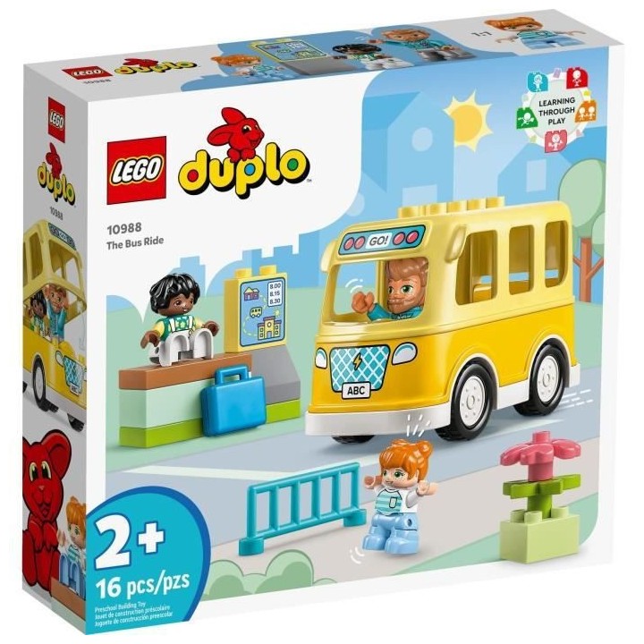 LEGO DUPLO 10988 Le Voyage en Bus, Jouet Éducatif pour Développer la