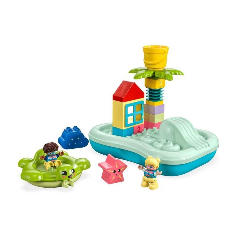 LEGO DUPLO 10989 Le Parc Aquatique, Jouet pour Enfants Des 2 Ans, Jeu d'Eau pour Baignoire