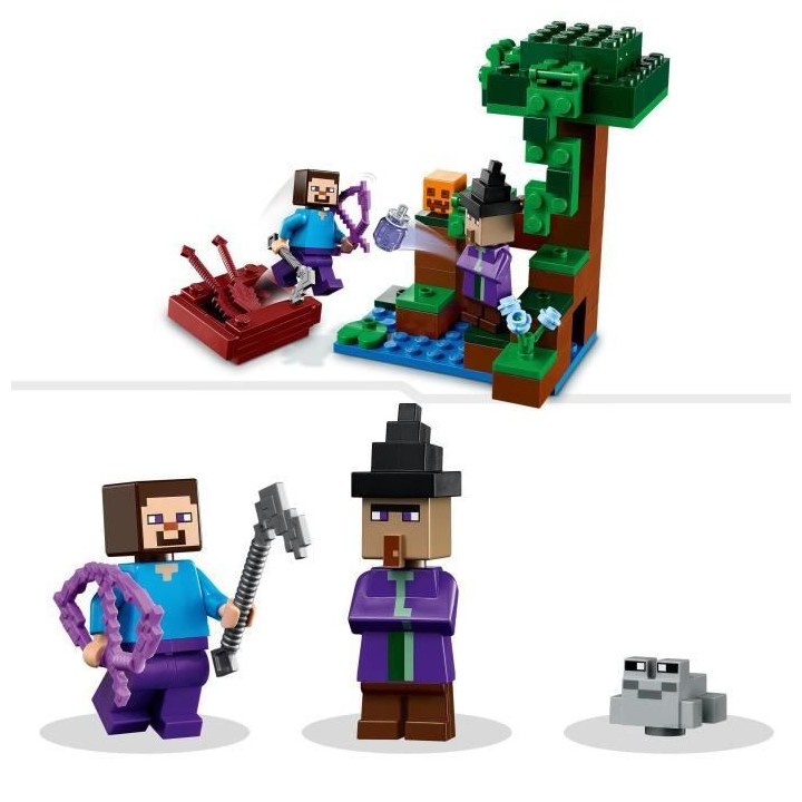 LEGO Minecraft 21248 La Ferme Citrouille, Jouet de Maison avec Figurin