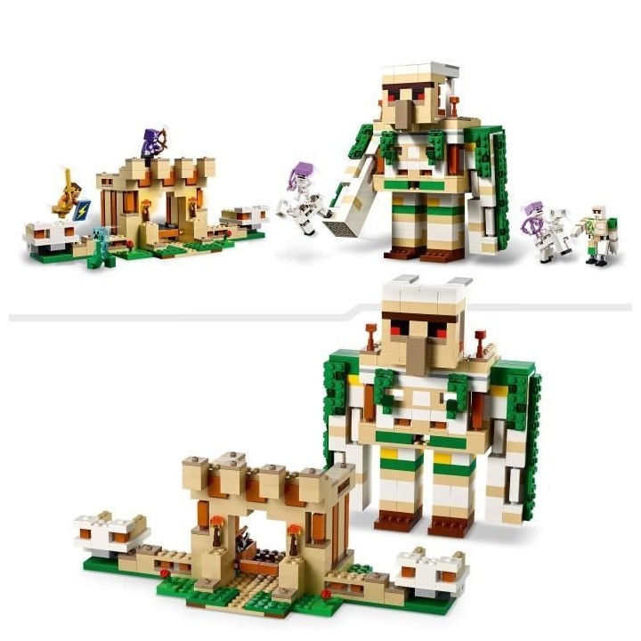 LEGO Minecraft 21250 La Forteresse du Golem de Fer, Jouet Château qui