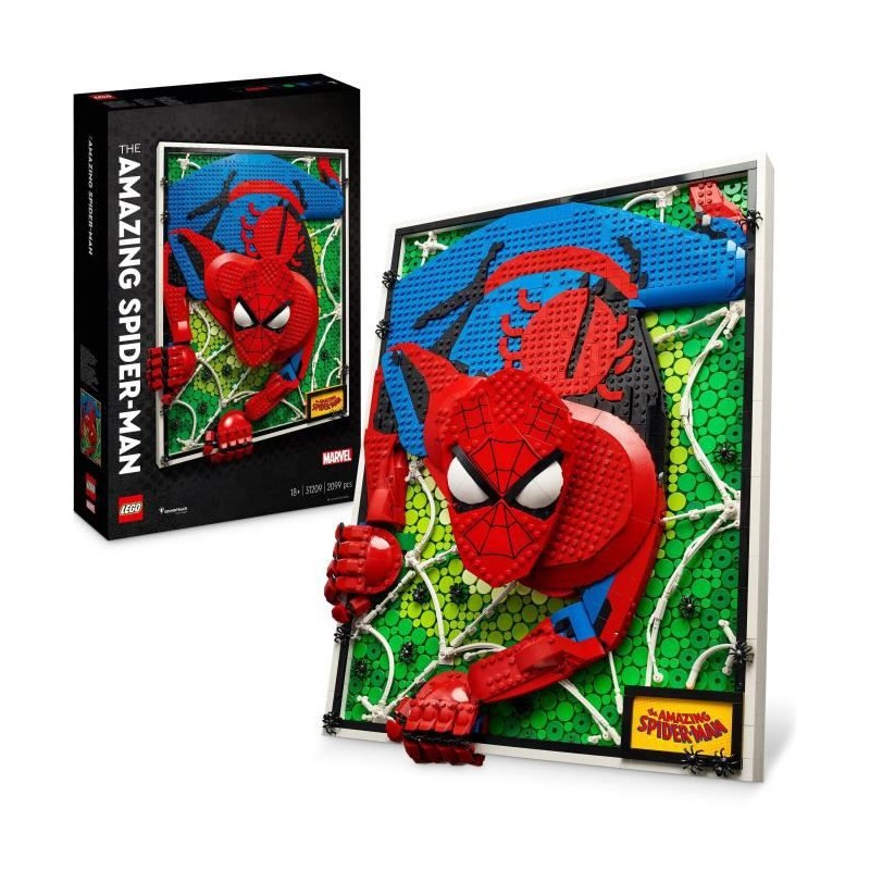 LEGO ART 31209 The Amazing Spider-Man, Set Art Mural 3D, Poster BD pour Adolescents et Adultes