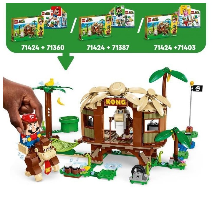 LEGO Super Mario 71424 Ensemble d'Extension La Cabane de Donkey Kong,