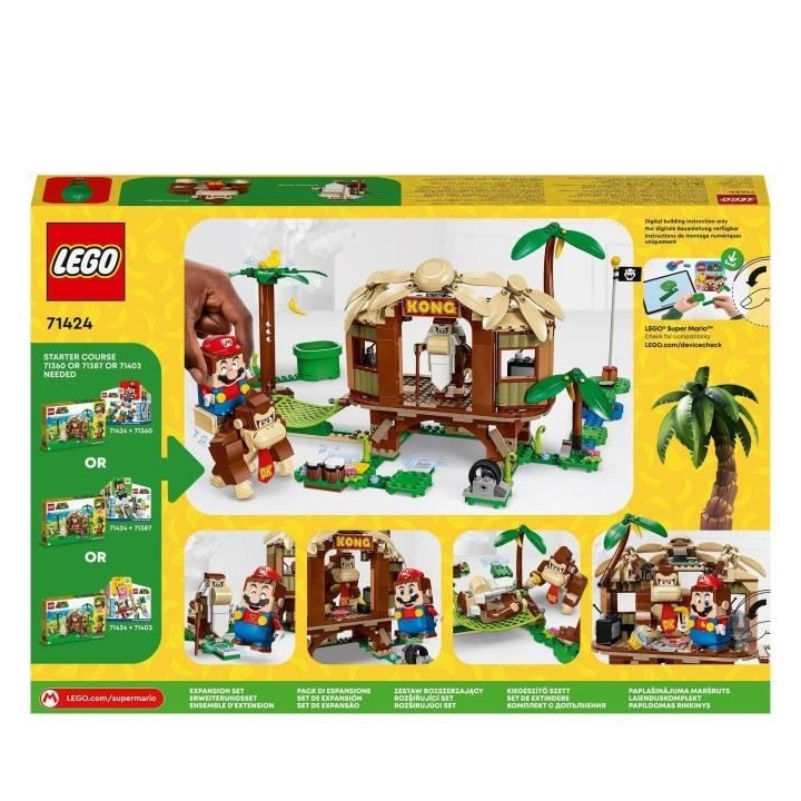 LEGO Super Mario 71424 Ensemble d'Extension La Cabane de Donkey Kong,