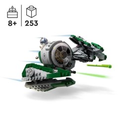 LEGO Star Wars 75360 Le Chasseur Jedi de Yoda, Jouet The Clone Wars avec la Minifigurine Yoda et Figurine R2-D2