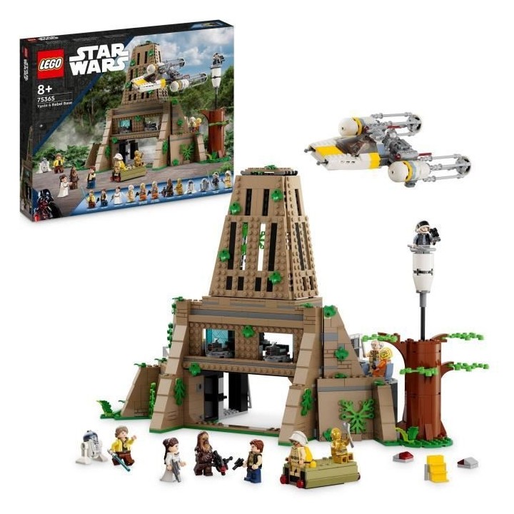 LEGO Star Wars 75365 La Base Rebelle de Yavin 4, Jouet avec 10 Minifig