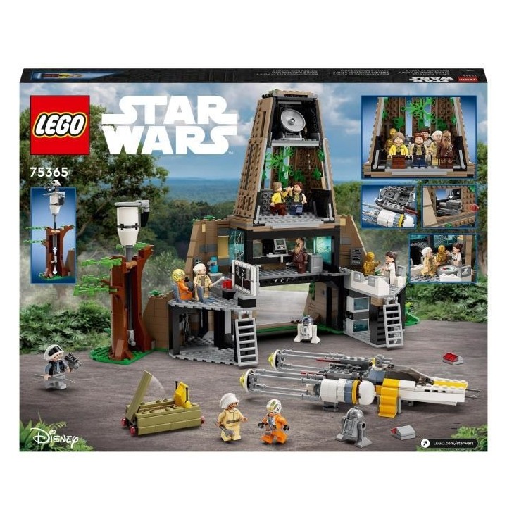 LEGO Star Wars 75365 La Base Rebelle de Yavin 4, Jouet avec 10 Minifig