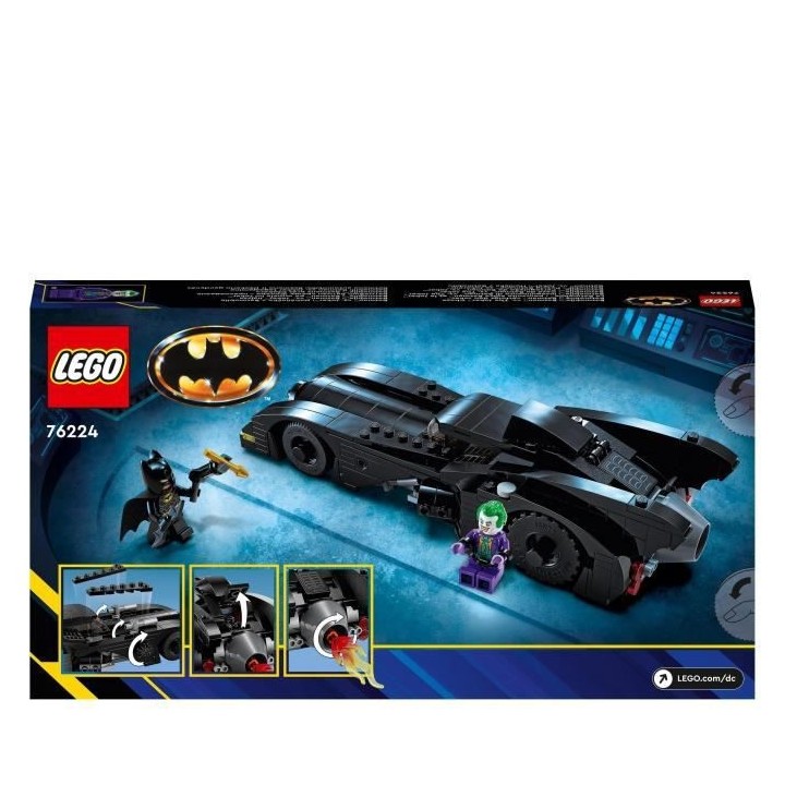 LEGO DC 76224 La Batmobile : Poursuite entre Batman et le Joker, Jouet