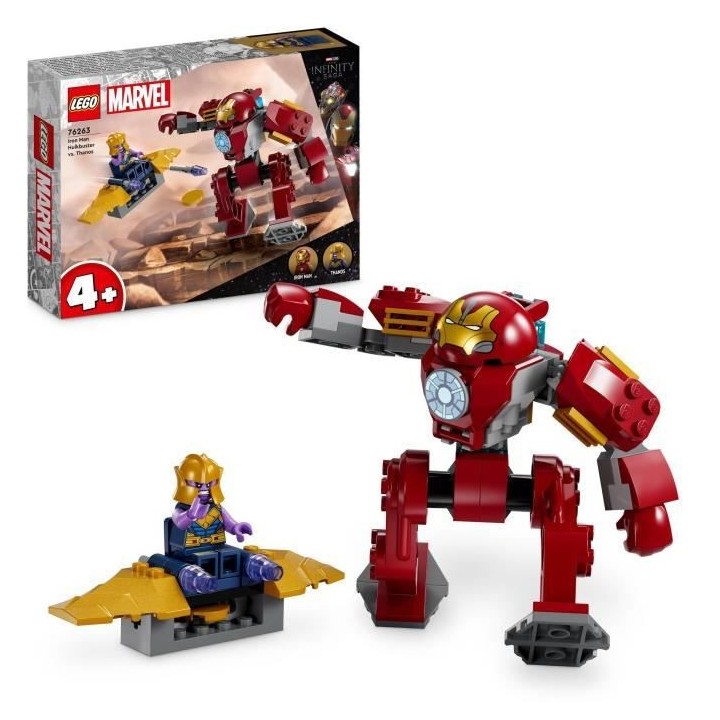 LEGO Marvel 76263 La Hulkbuster d'Iron Man Contre Thanos, Jouet de Sup