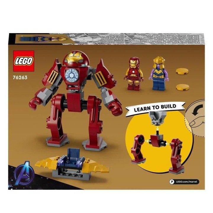 LEGO Marvel 76263 La Hulkbuster d'Iron Man Contre Thanos, Jouet de Sup