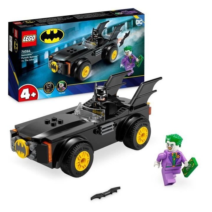 LEGO DC 76264 La Poursuite du Joker en Batmobile, Jouet de Voiture, av