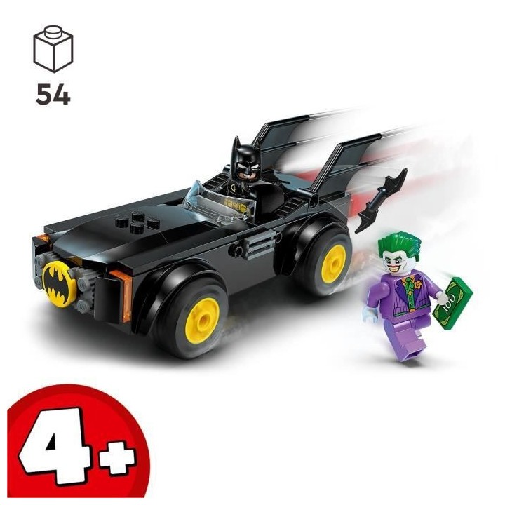 LEGO DC 76264 La Poursuite du Joker en Batmobile, Jouet de Voiture, av