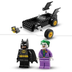 LEGO DC 76264 La Poursuite du Joker en Batmobile, Jouet de Voiture, avec Brique de Démarrage Super-Héros