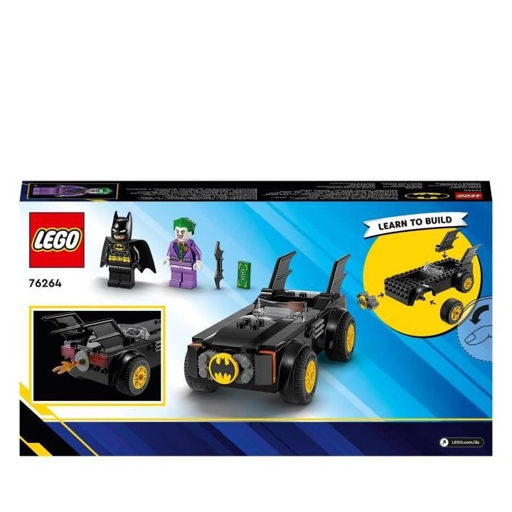 LEGO DC 76264 La Poursuite du Joker en Batmobile, Jouet de Voiture, av