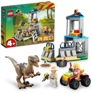 LEGO Jurassic Park 76957 L'Évasion du Vélociraptor, Jouet avec Dinos