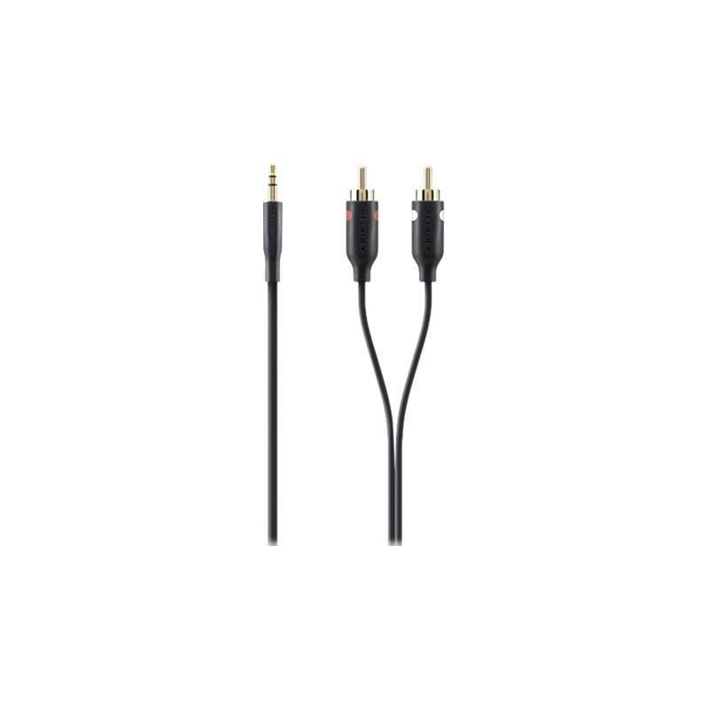 BELKIN Câble audio RCA x 2 (M) pour stéréo mini jack (M) - 1 m - Double blindage