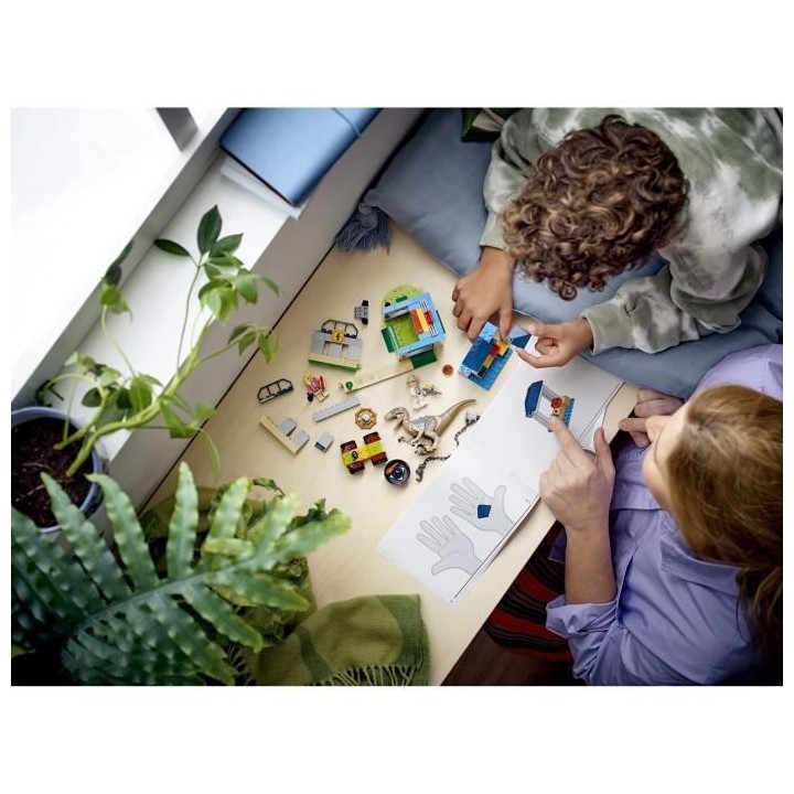 LEGO Jurassic Park 76957 L'Évasion du Vélociraptor, Jouet avec Dinos
