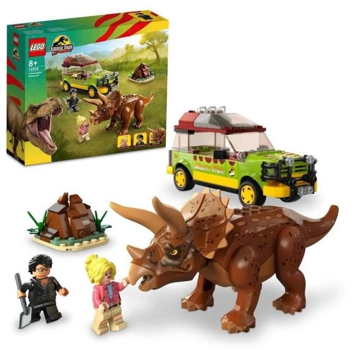 LEGO Jurassic Park 76959 La Recherche du Tricératops, Jouet de Voitur