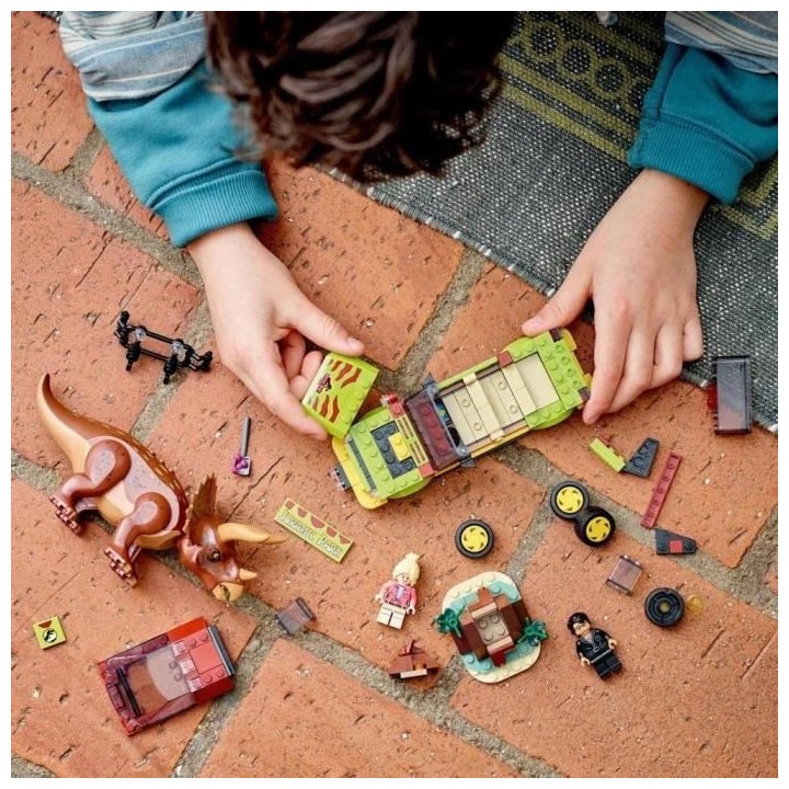 LEGO Jurassic Park 76959 La Recherche du Tricératops, Jouet de Voitur