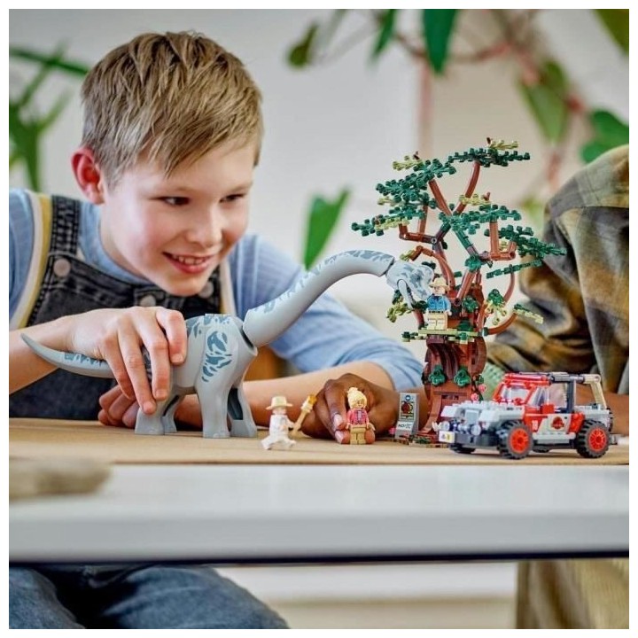 LEGO Jurassic Park 76960 La Découverte du Brachiosaure, Jouet avec Fi