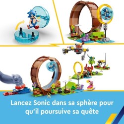 LEGO Sonic the Hedgehog 76994 Sonic et le Défi du Looping de Green Hill Zone, Jouet pour Enfants avec 9 Personnages