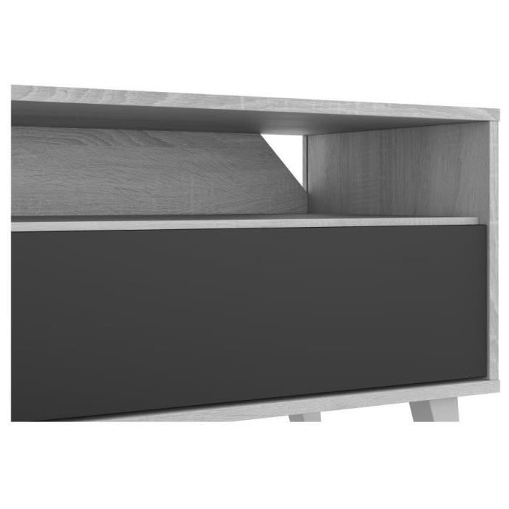Ensemble meuble TV modulable Zoe : Meuble TV + 2 Vitrines - Ouverture
