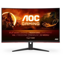 Ecran PC - AOC - C32G2ZE/BK - 31,5 VA Incurvé FHD 0,5ms 240Hz HDMI DisplayPort Pivot Freesync