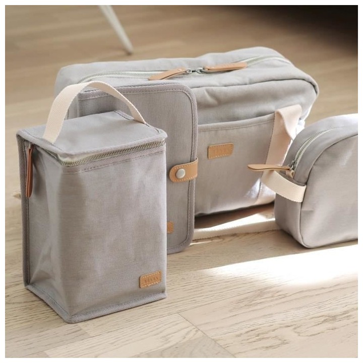 BEABA, Pochette repas bébé, isotherme, gris perle