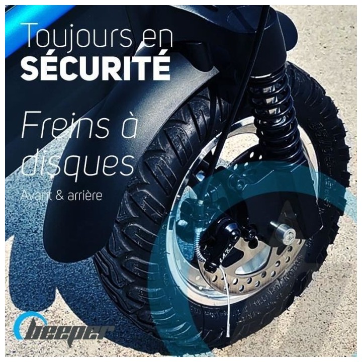 Trottinette électrique tout-terrain - BEEPER - Cross - 500W - 10- 48V