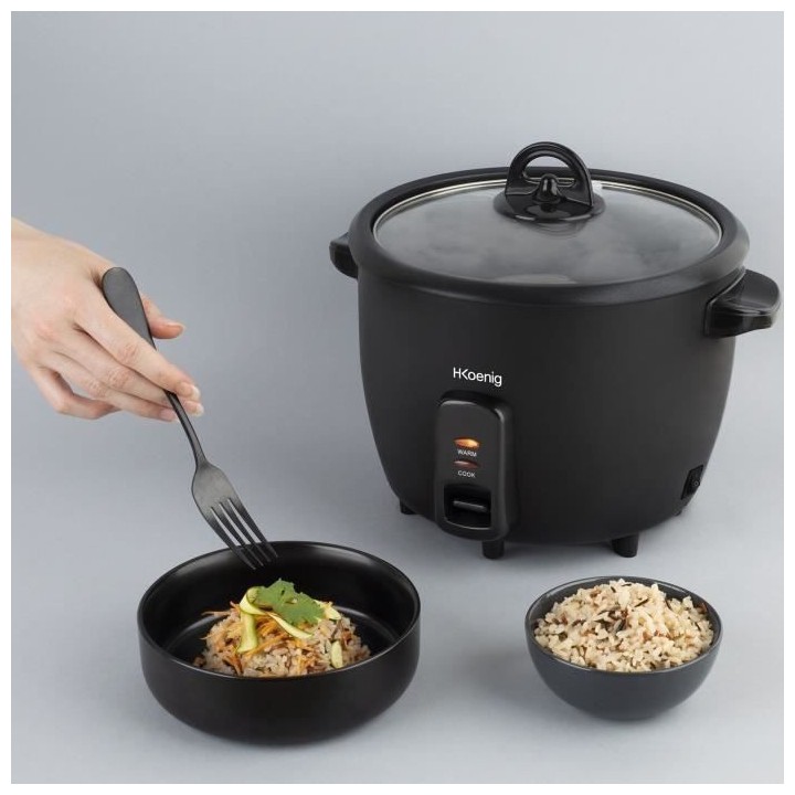 HKoeNIG ORYZA8 - Cuiseur a riz 1,8L - 700W - Revetement anti-adhésif