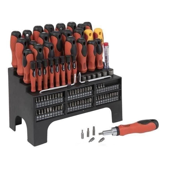 Coffret de 101 tournevis et embouts de vissage MANUPRO