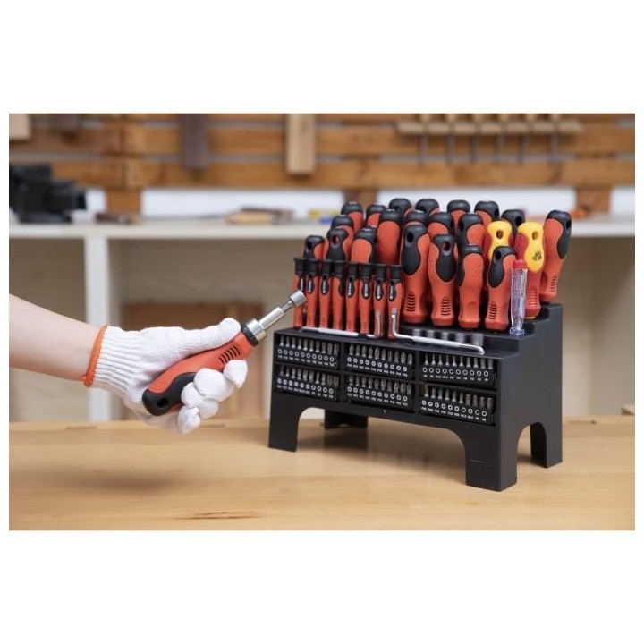 Coffret de 101 tournevis et embouts de vissage MANUPRO